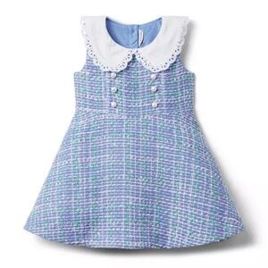 Janie and Jack Blue and White Plaid Dress